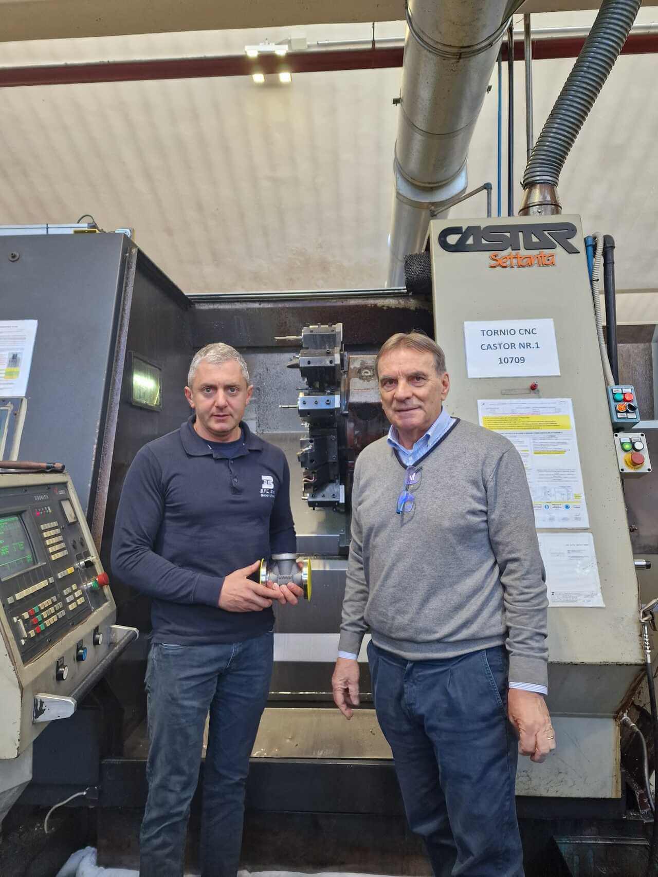 A sinistra Maurizio Vicari Production Manager, a destra Antonio Sonzogni CEO BFE